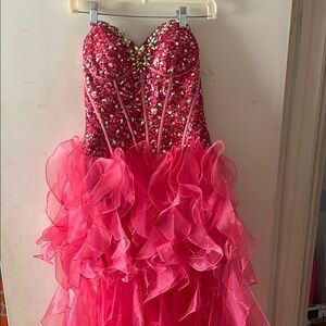 Cinderella Pink Satin Dress